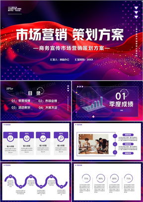 市場營銷策劃書PPT模板 專業工具助力高效策劃